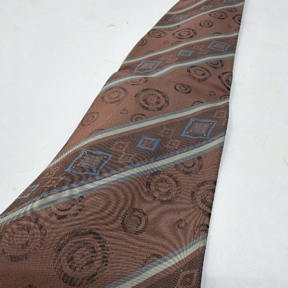 Laura Biagiotti Patterned Brown Silk Tie