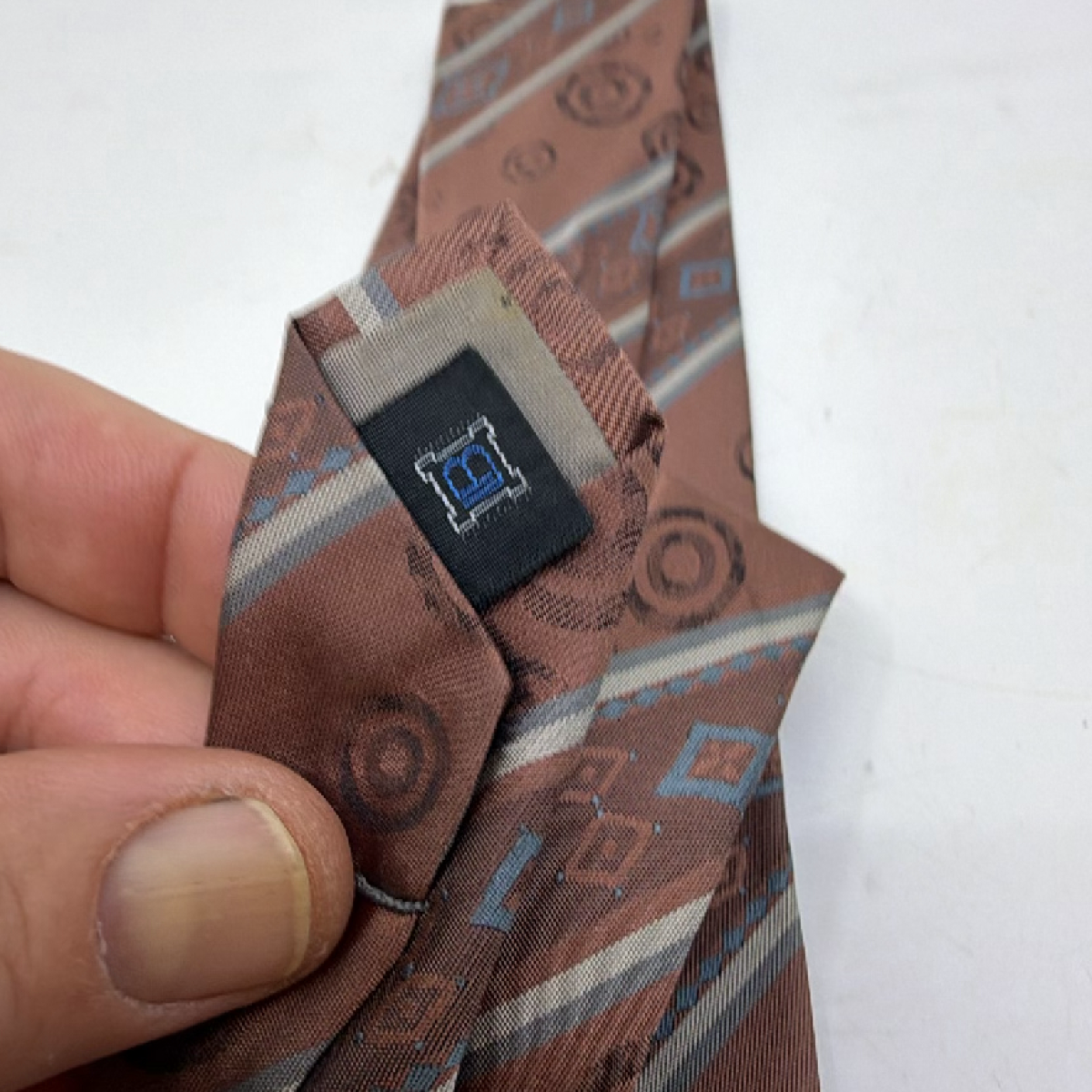 Laura Biagiotti Patterned Brown Silk Tie