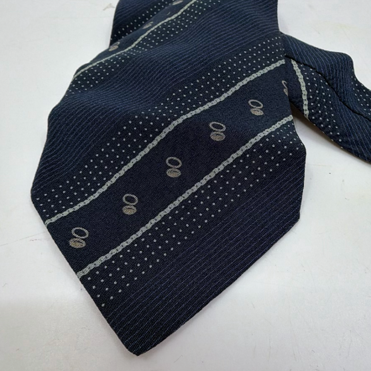 Giorgio Armani Striped Blue Silk Necktie
