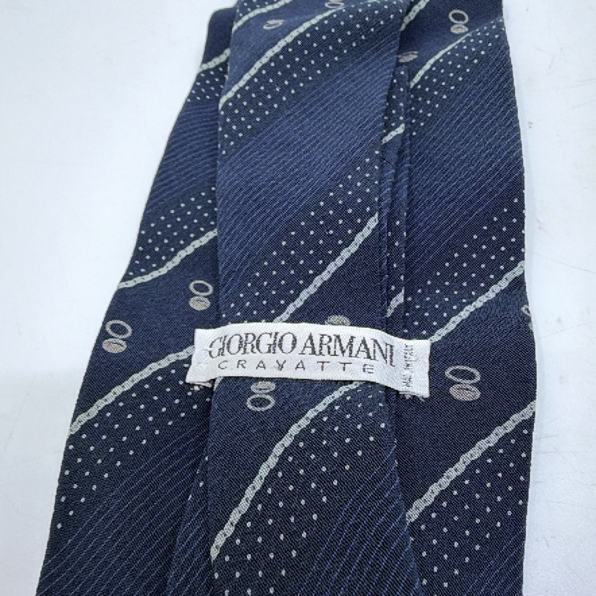 Giorgio Armani Striped Blue Silk Necktie