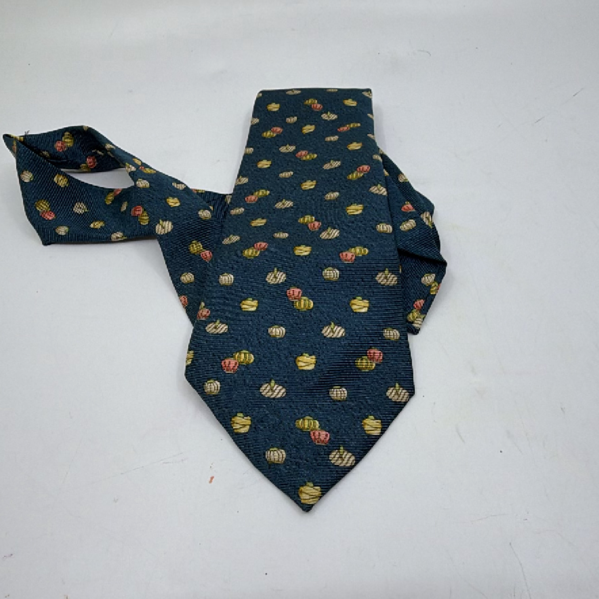 Bvlgari Lantern Pattern Blue Silk Tie