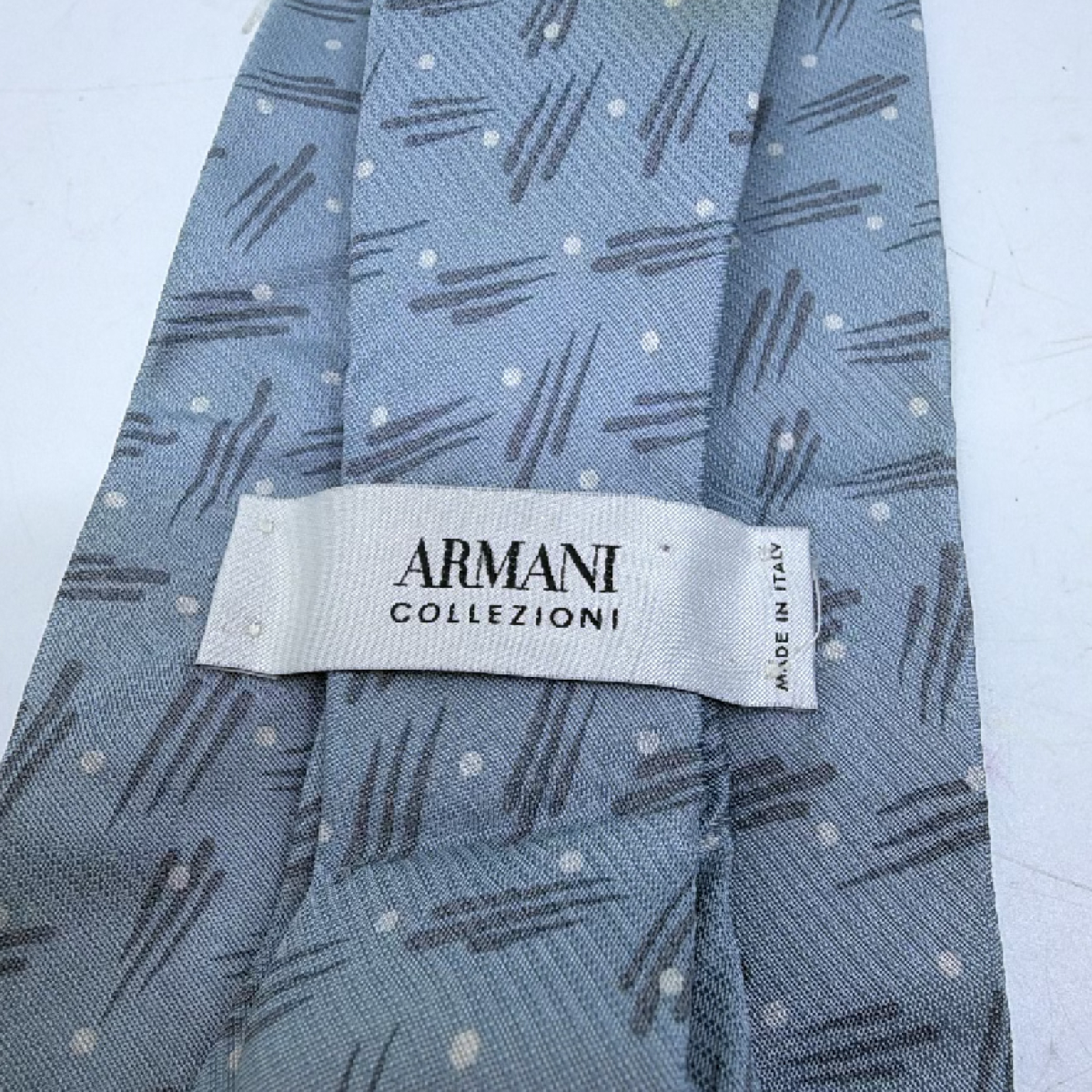 Armani Collezioni Blue Silk Abstract Pattern Tie