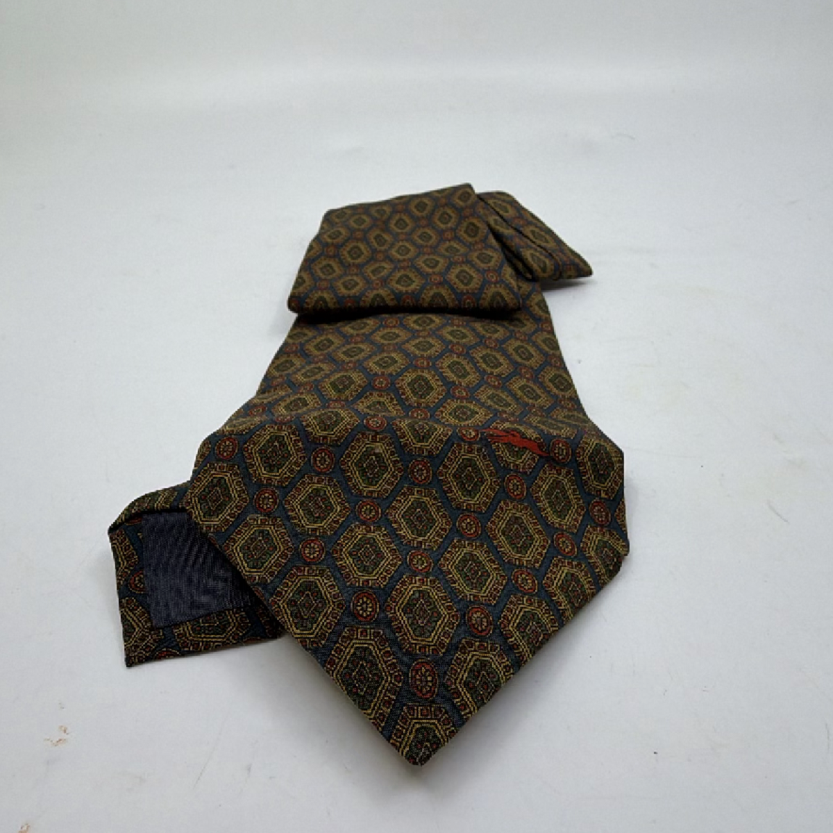 Hermès Pegasus Motif Blue Silk Necktie