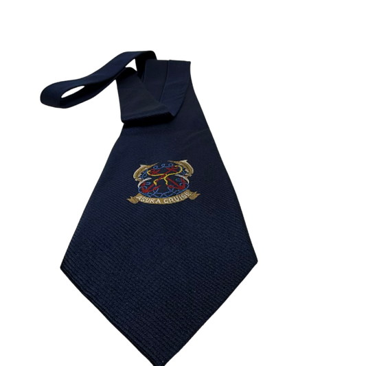 Asuka Cruise Embroidered Blue Silk Blend Tie