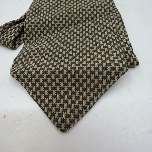 Giorgio Armani Houndstooth Brown Silk Tie