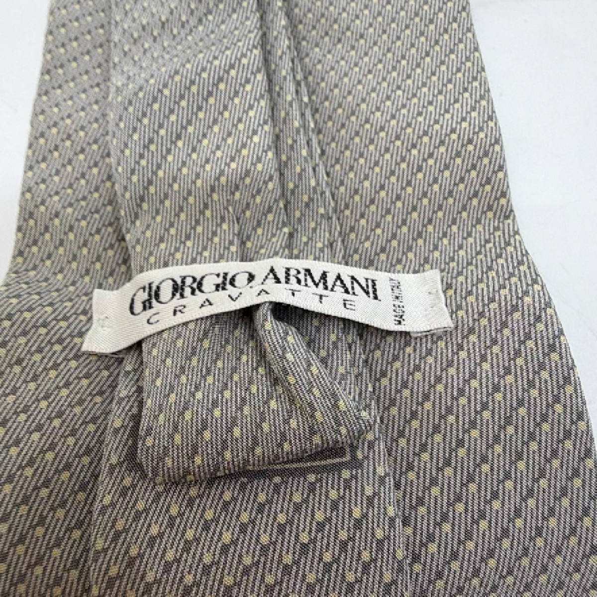 Giorgio Armani Patterned Grey Silk Tie