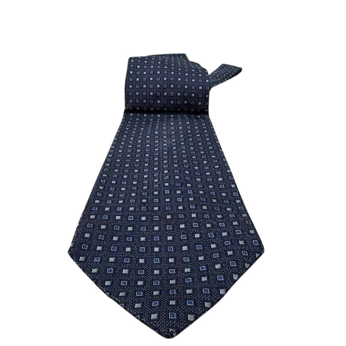 Jim Thompson Geometric Pattern Blue Silk Tie