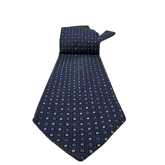 Jim Thompson Geometric Pattern Blue Silk Tie