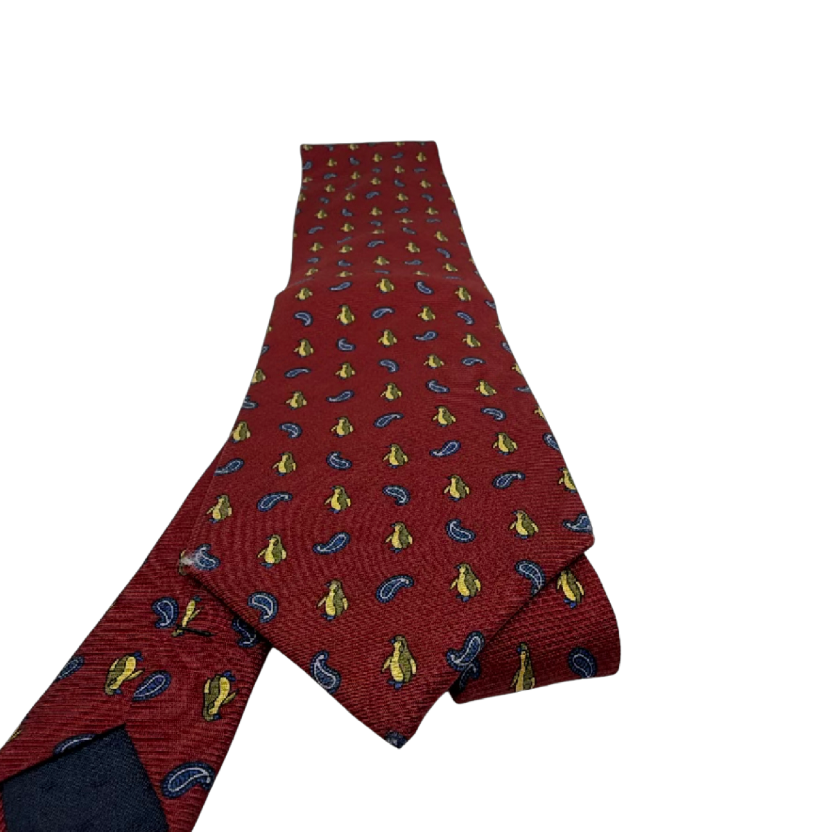 Klein Penguin Paisley Red Silk Necktie