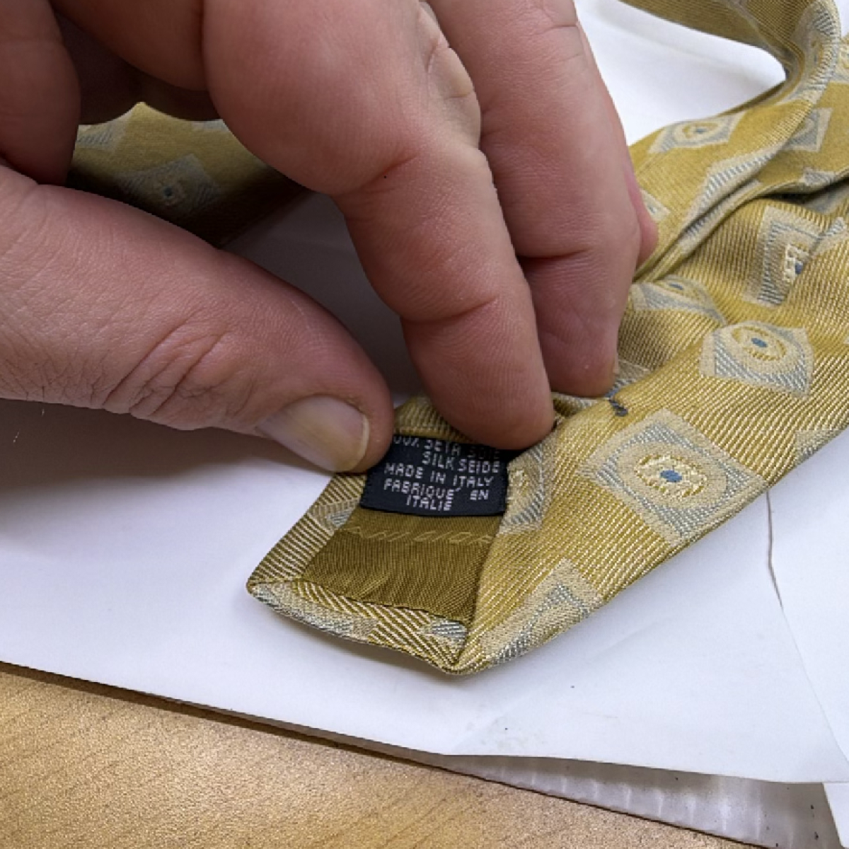 Giorgio Armani Yellow Silk Necktie