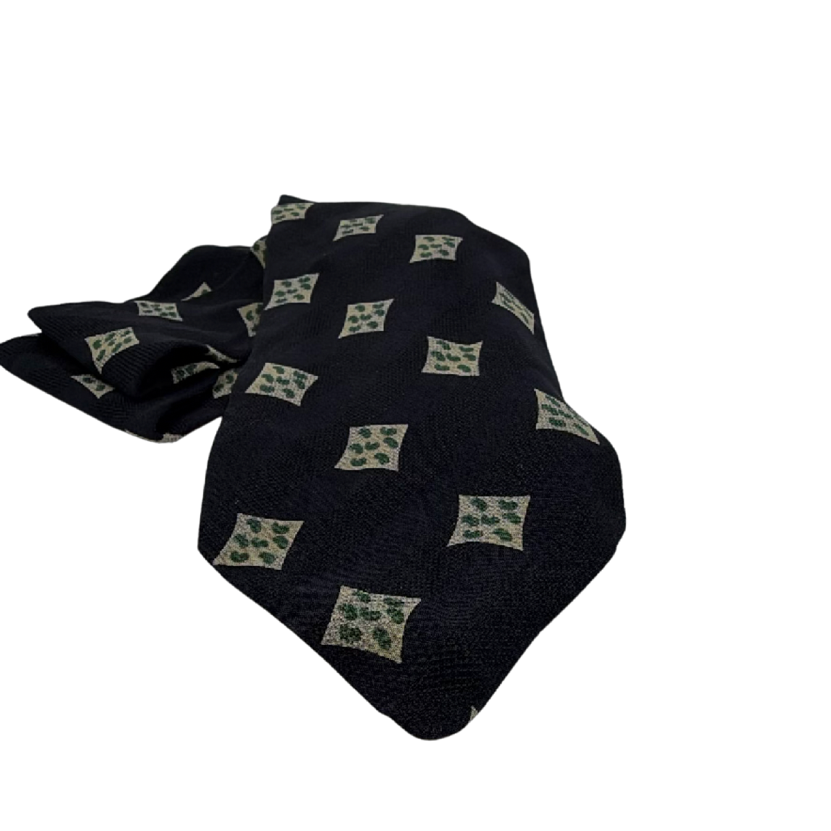 Giorgio Armani Patterned Black Silk Blend Necktie