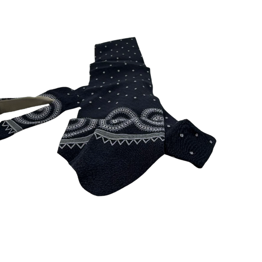 Giorgio Armani Polka Dot Paisley Blue Silk Tie