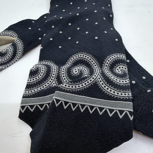 Giorgio Armani Polka Dot Paisley Blue Silk Tie