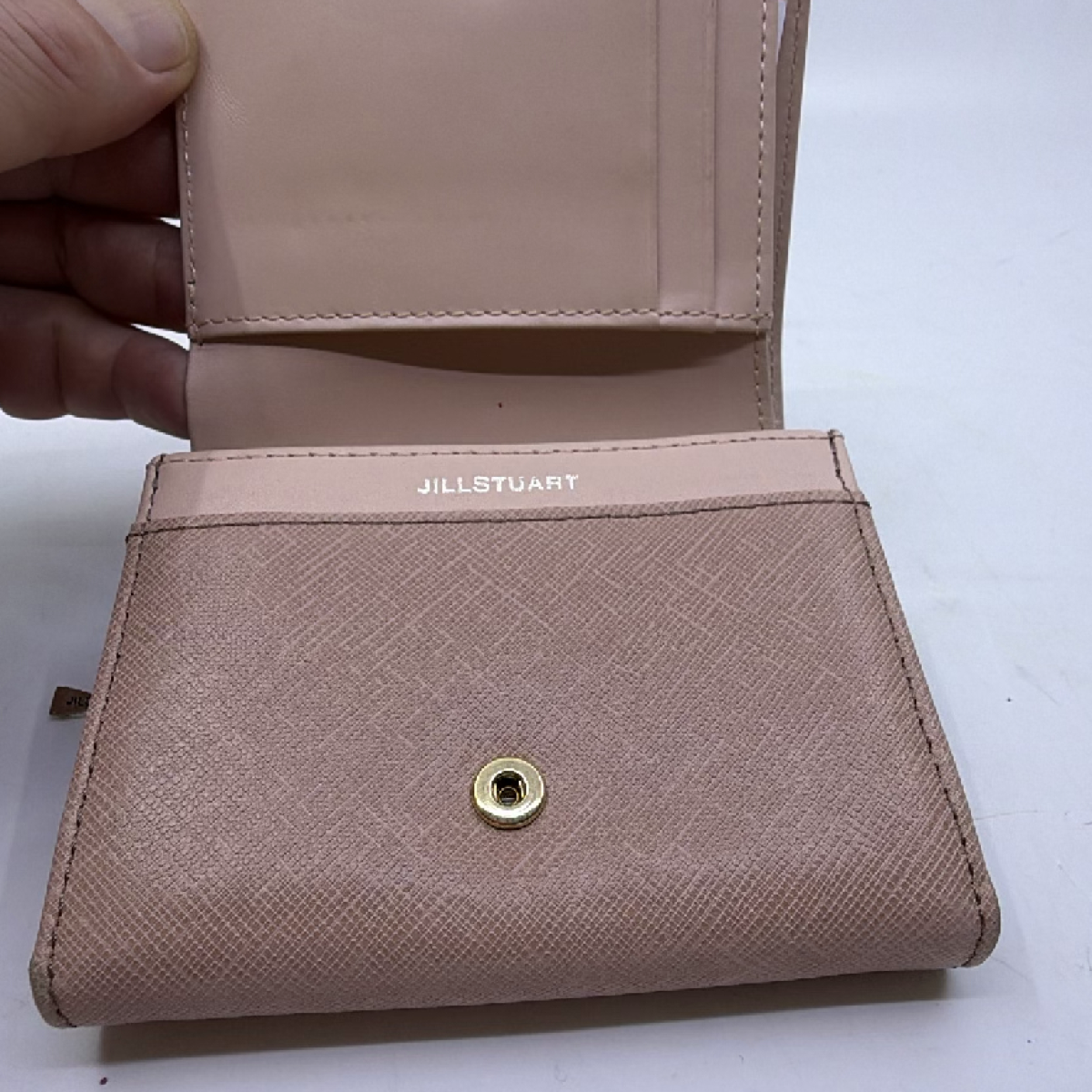 Jill Stuart Pink Saffiano Leather Wallet