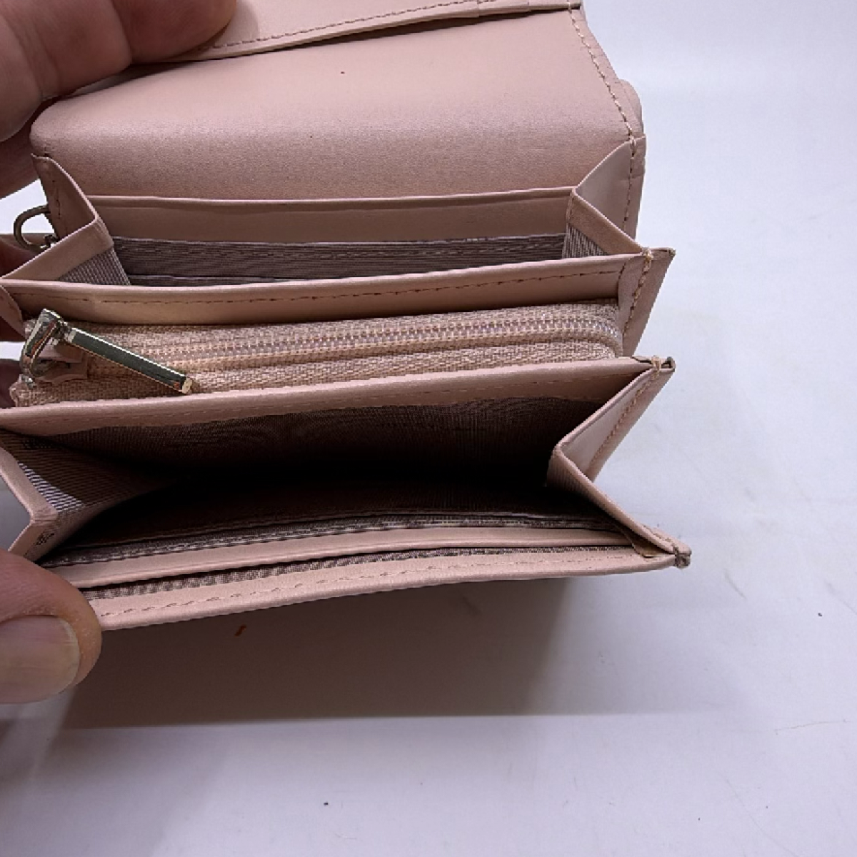 Jill Stuart Pink Saffiano Leather Wallet
