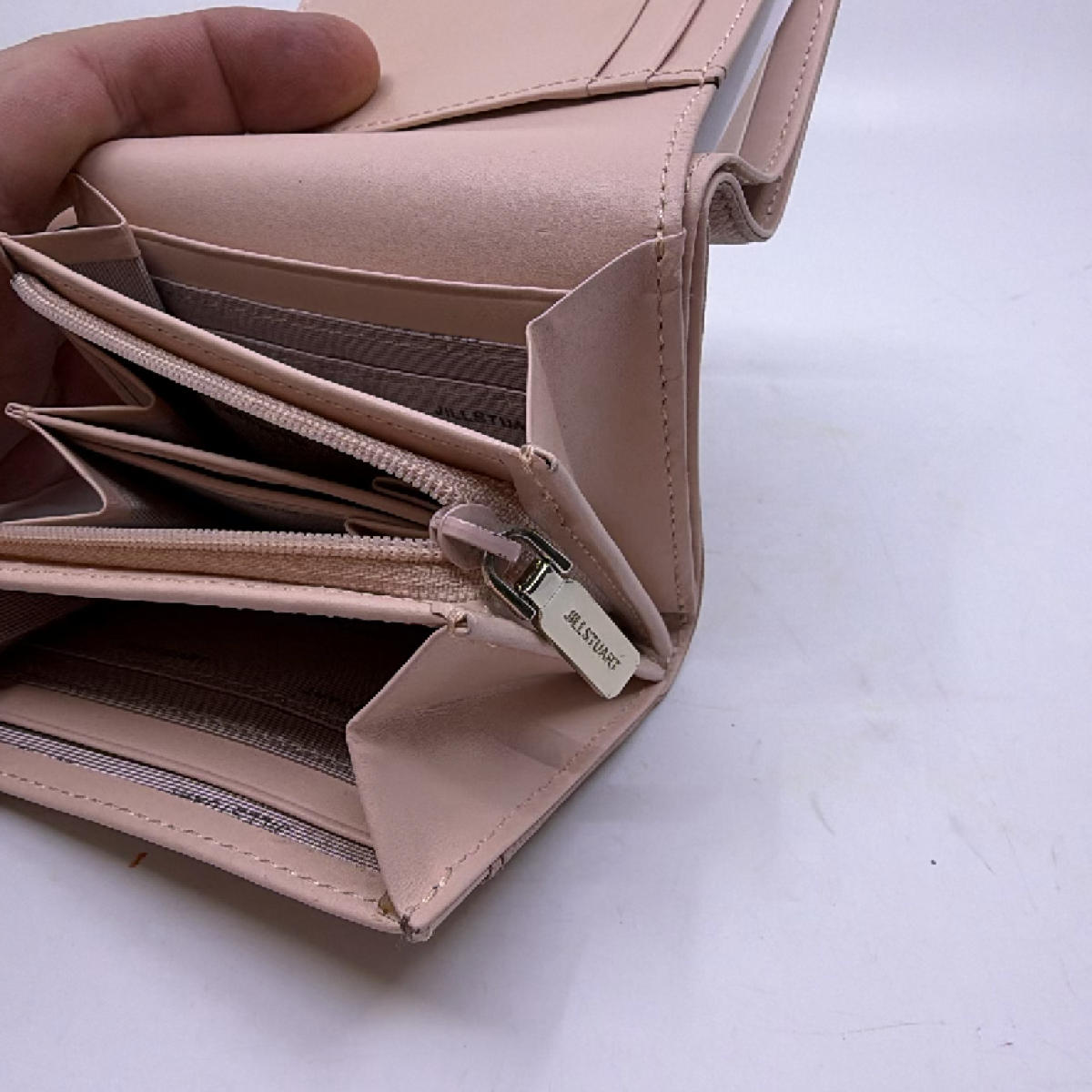 Jill Stuart Pink Saffiano Leather Wallet