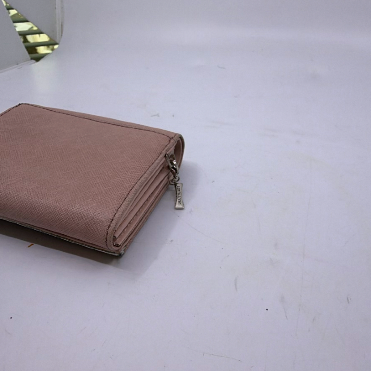 Jill Stuart Pink Saffiano Leather Wallet
