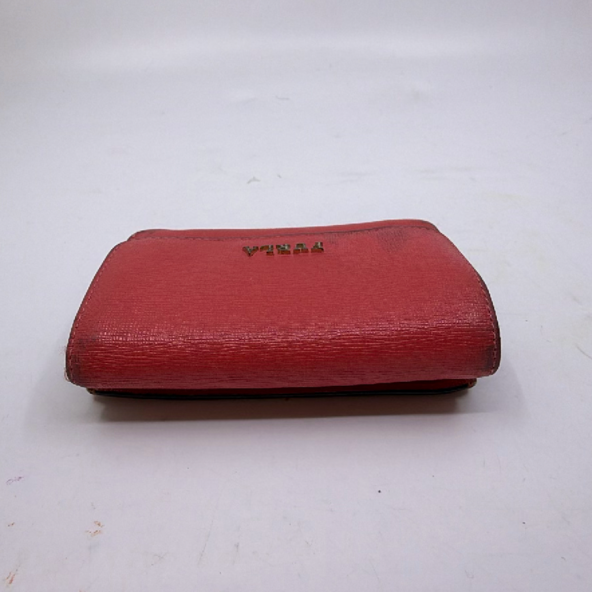 Furla Red Textured Leather Wallet