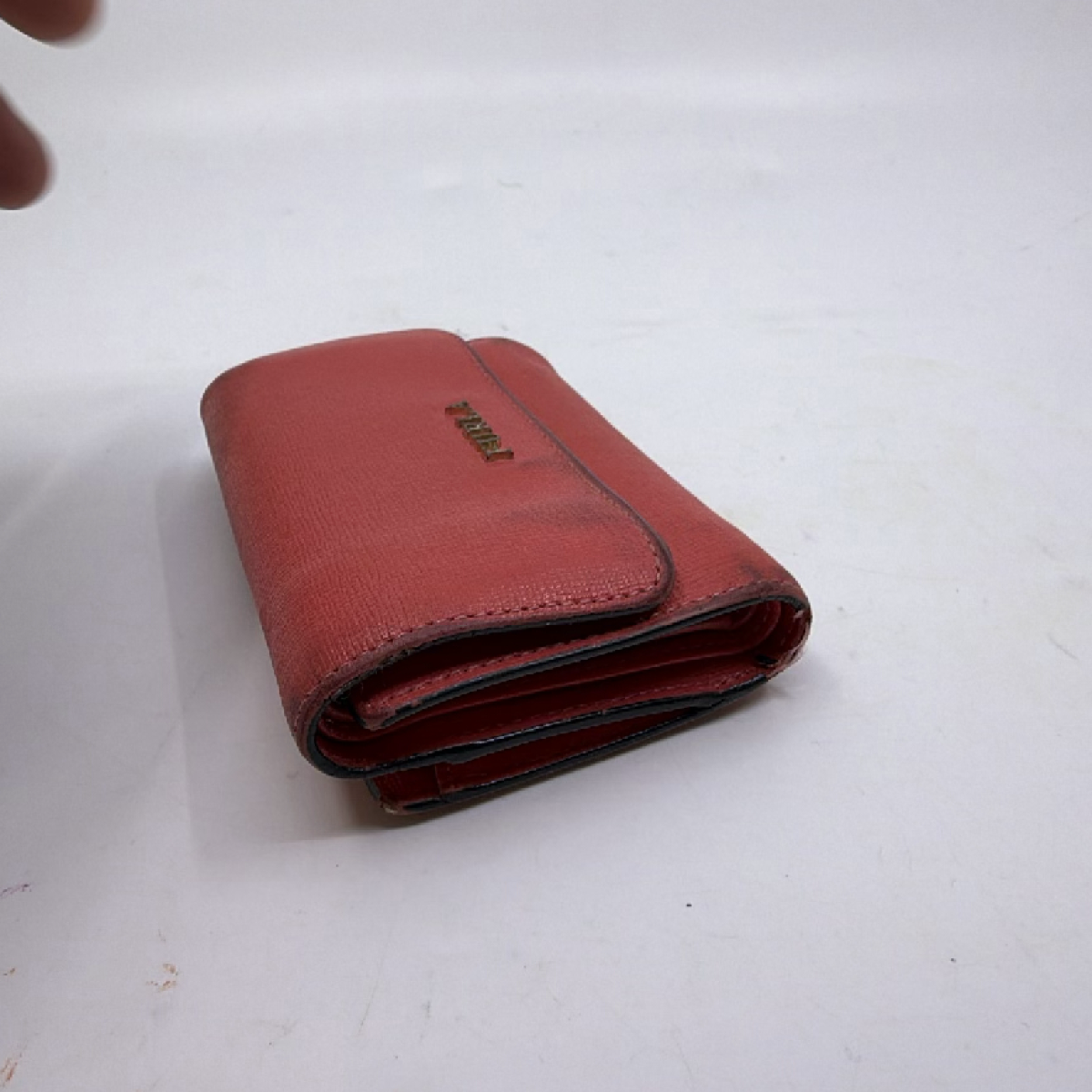 Furla Red Textured Leather Wallet