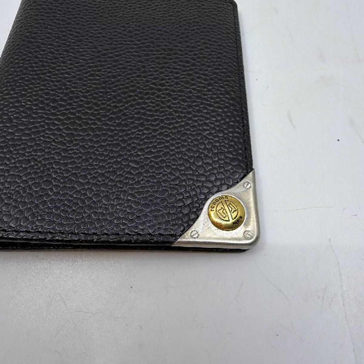 Renoma Black Pebbled Leather Wallet