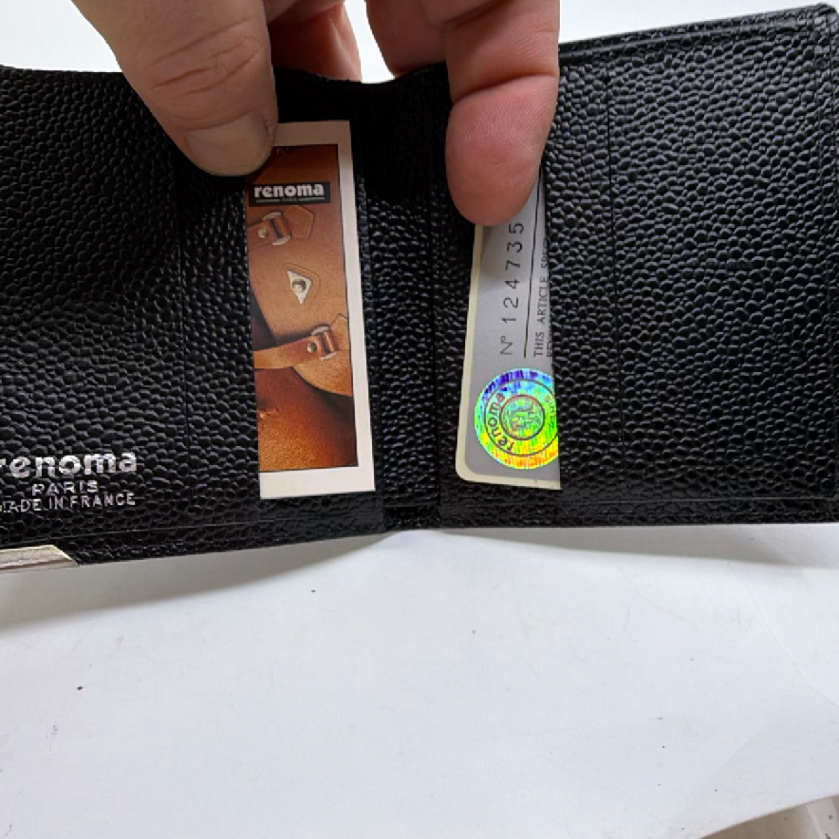 Renoma Black Pebbled Leather Wallet