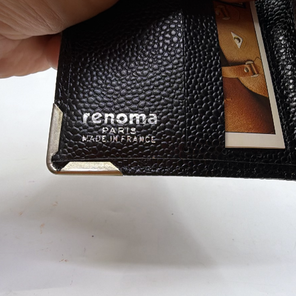 Renoma Black Pebbled Leather Wallet