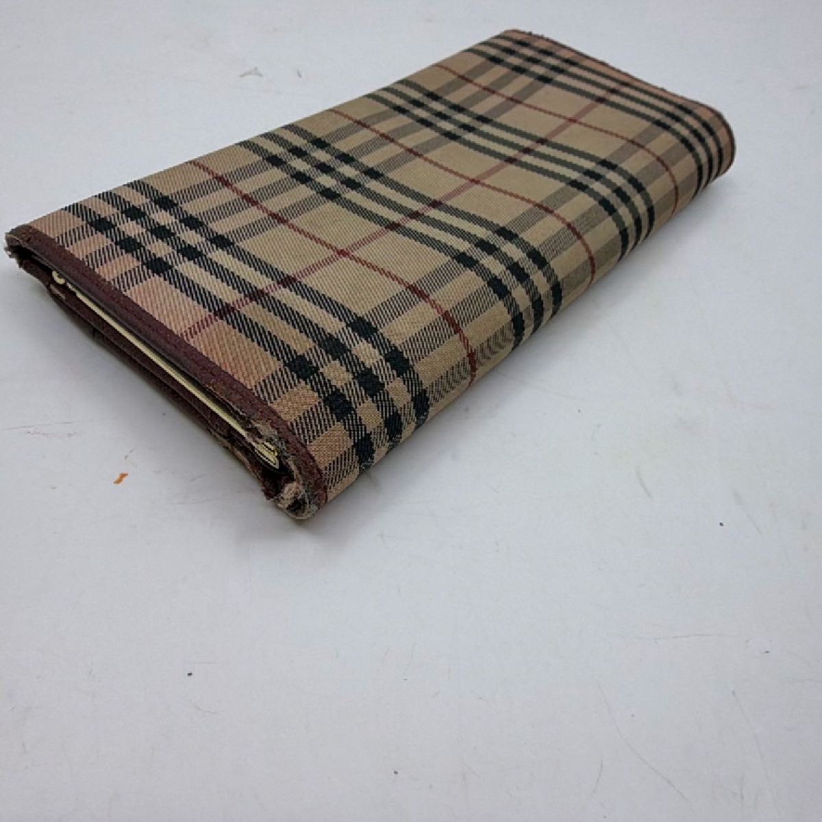 Burberry Continental Wallet Beige Nova Check Canvas & Leather Wallet