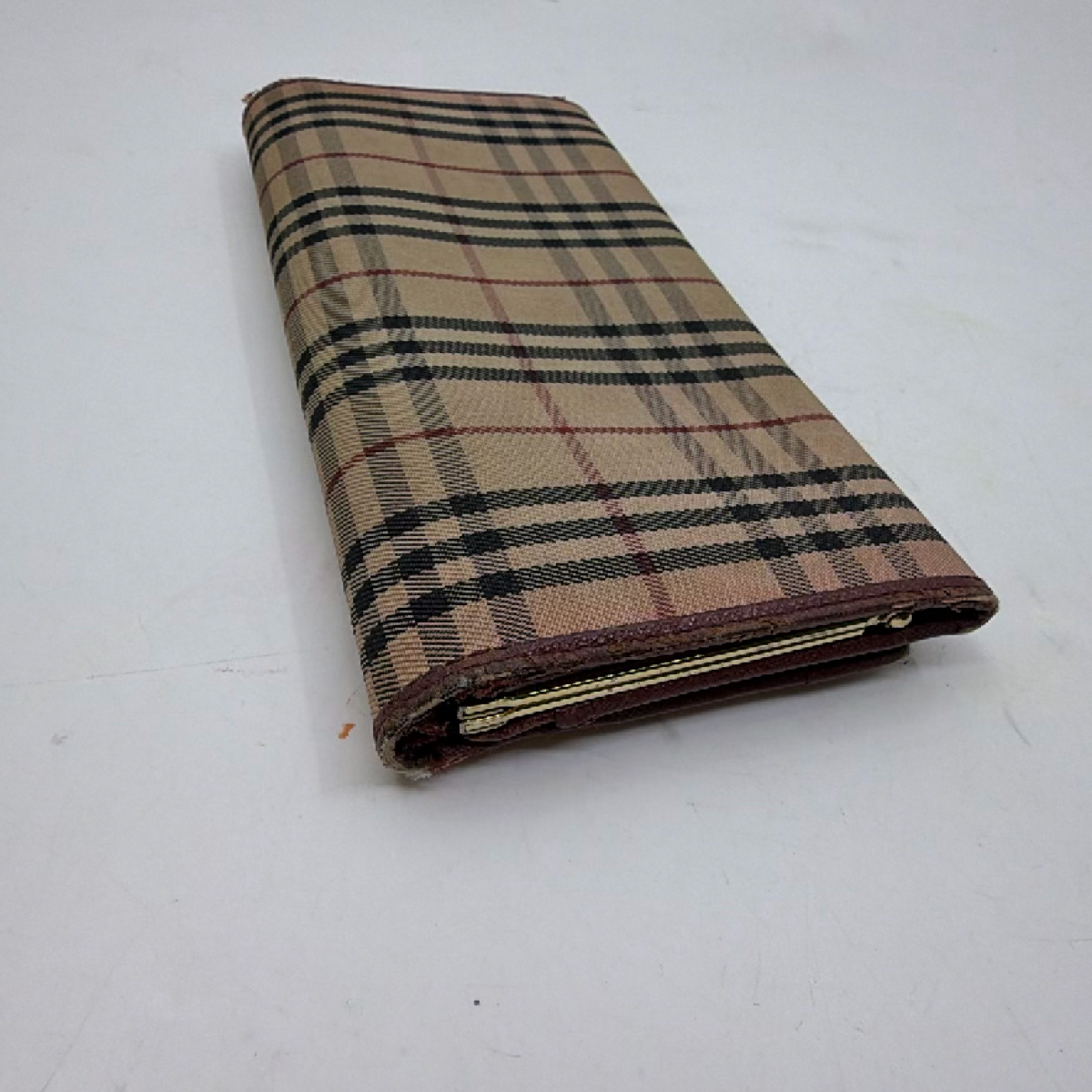 Burberry Continental Wallet Beige Nova Check Canvas & Leather Wallet