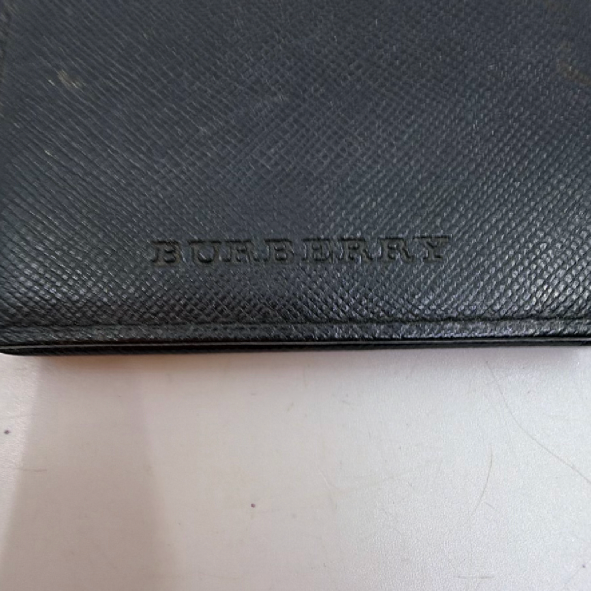 Burberry Black Saffiano Leather Coin Case