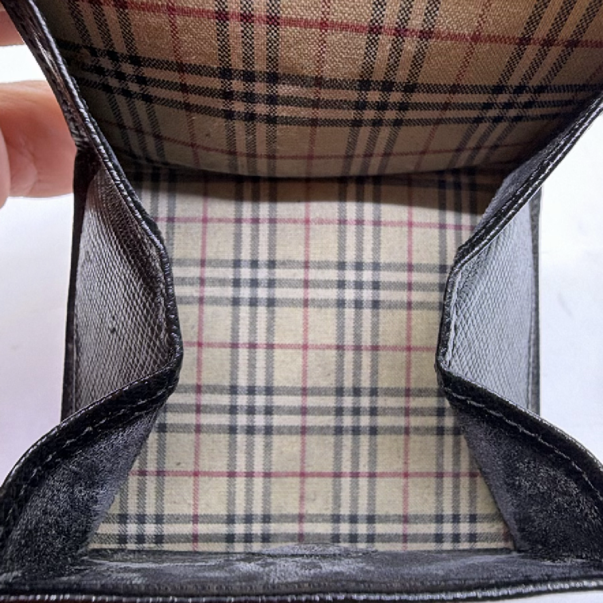 Burberry Black Saffiano Leather Coin Case