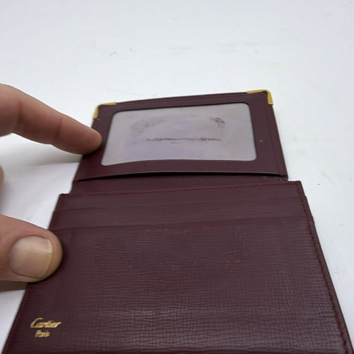 Cartier Must de Cartier Burgundy Leather Card Holder