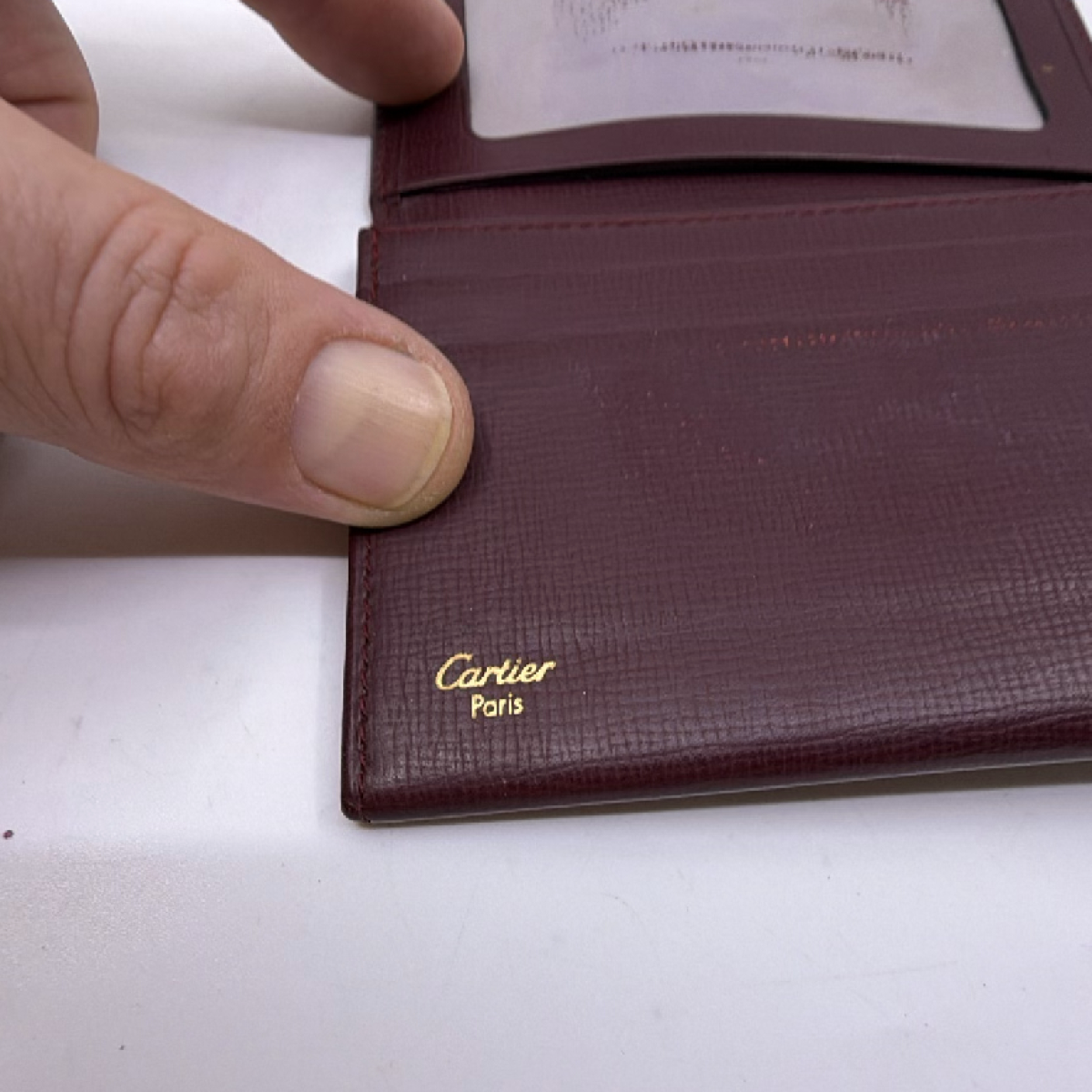 Cartier Must de Cartier Burgundy Leather Card Holder