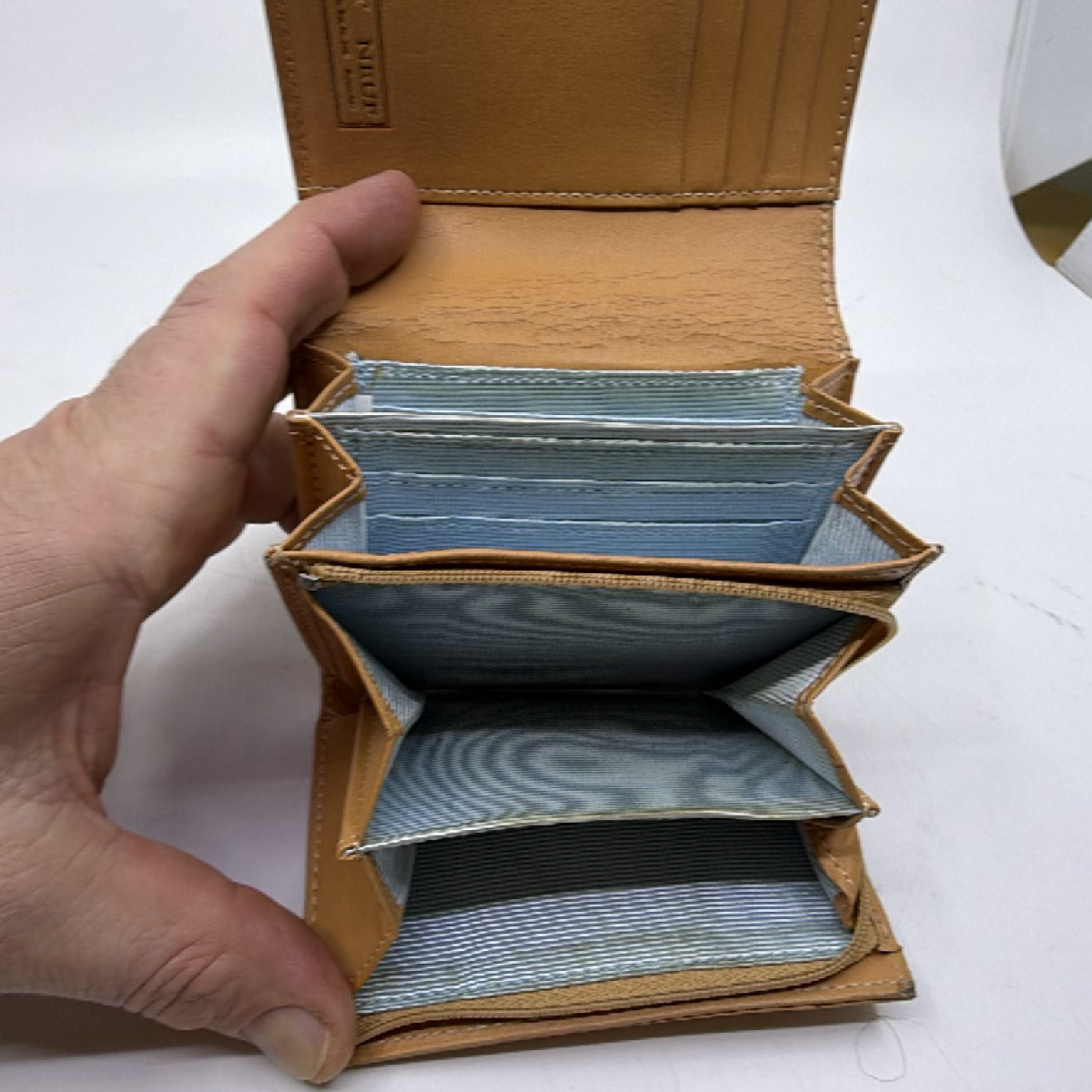 Pont Neuf Green Ostrich Leather Bifold Wallet