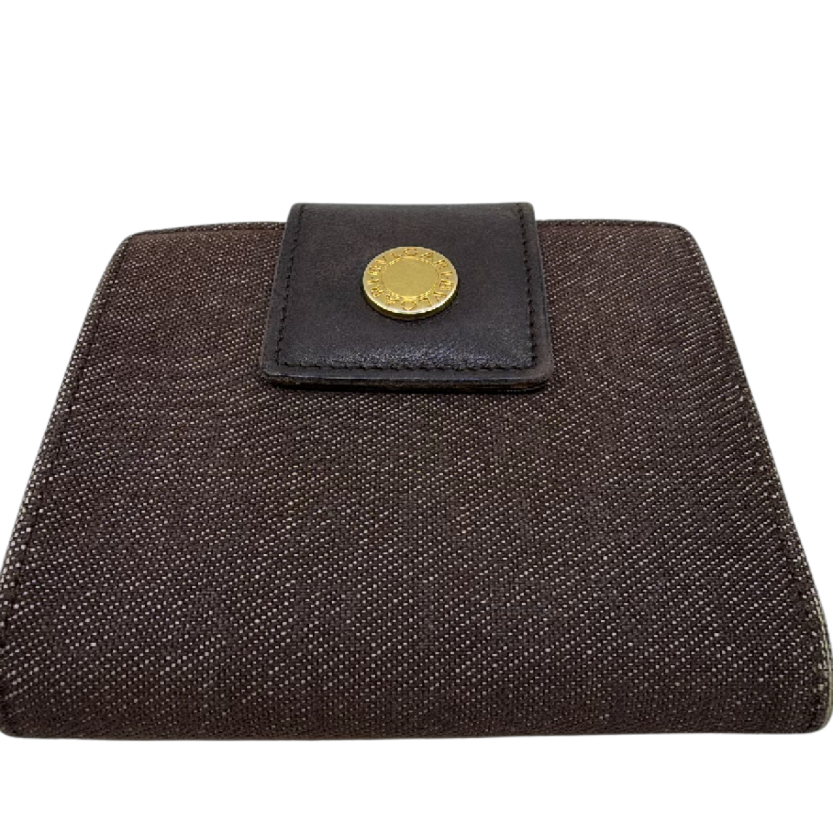 Bvlgari BVLGARI BVLGARI Brown Canvas Bi-Fold Wallet
