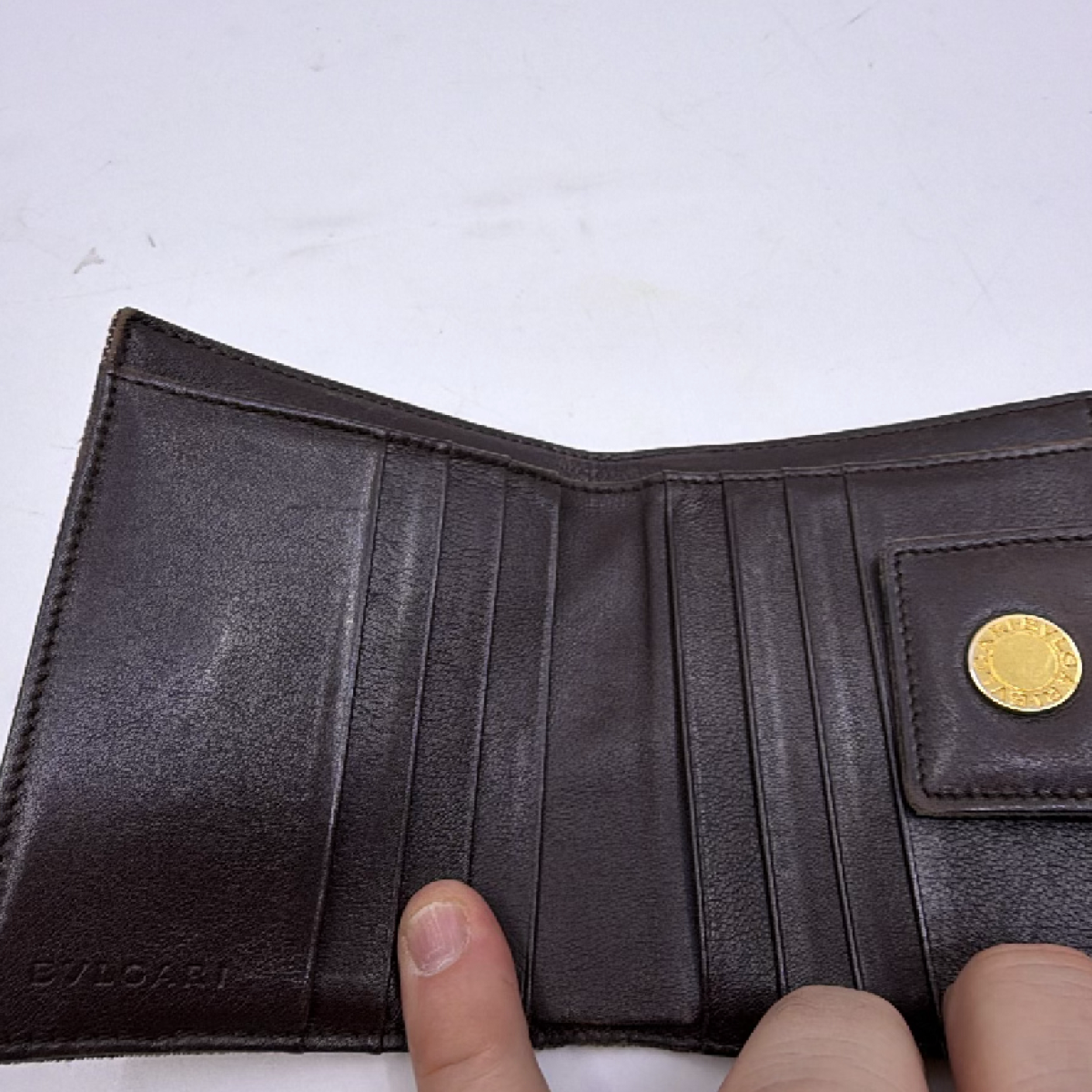 Bvlgari BVLGARI BVLGARI Brown Canvas Bi-Fold Wallet
