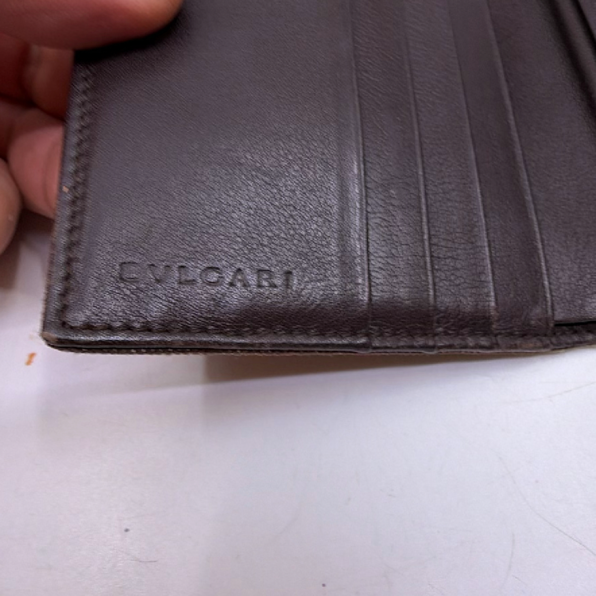 Bvlgari BVLGARI BVLGARI Brown Canvas Bi-Fold Wallet