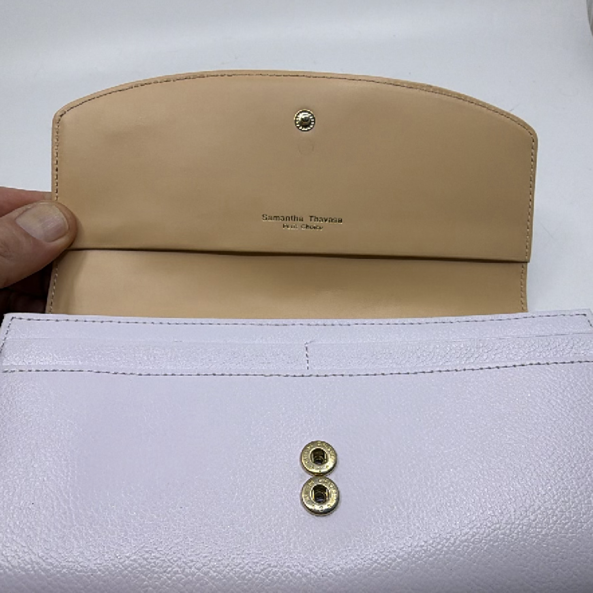Samantha Thavasa Petit Choice Blue Leather Long Wallet