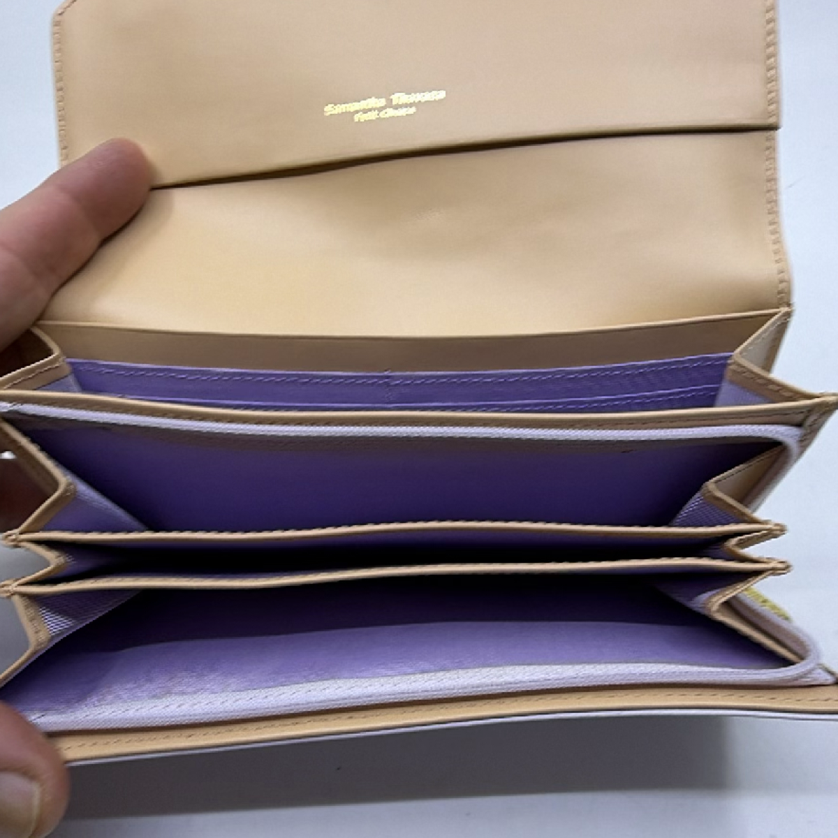 Samantha Thavasa Petit Choice Blue Leather Long Wallet