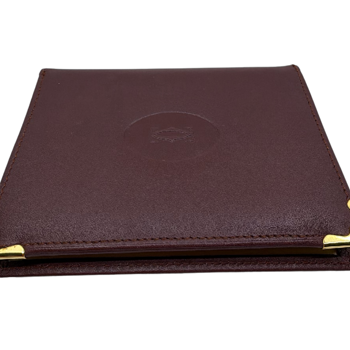 Cartier Must de Cartier Burgundy Leather Passport Holder