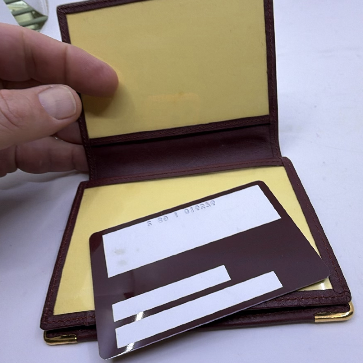 Cartier Must de Cartier Burgundy Leather Passport Holder