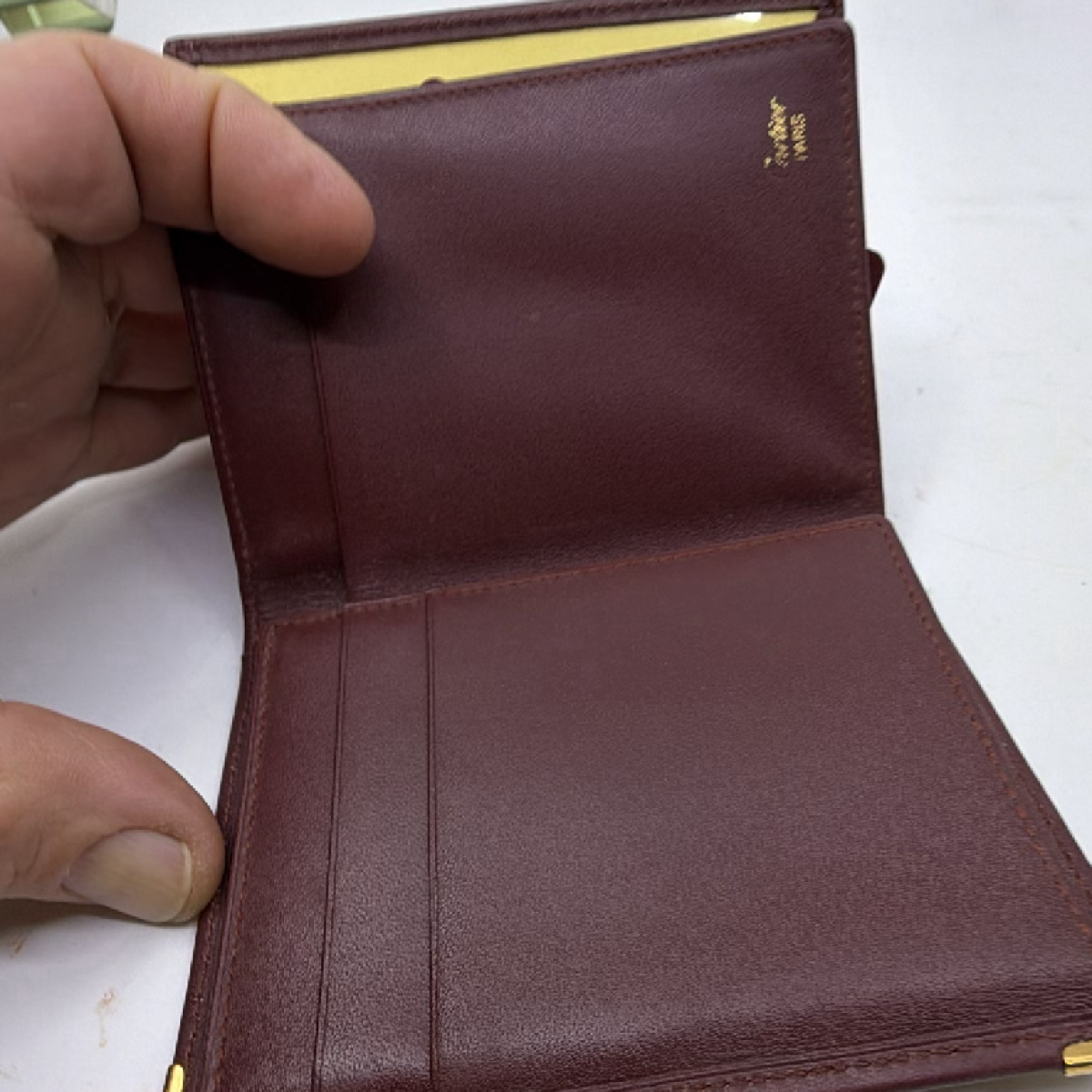 Cartier Must de Cartier Burgundy Leather Passport Holder