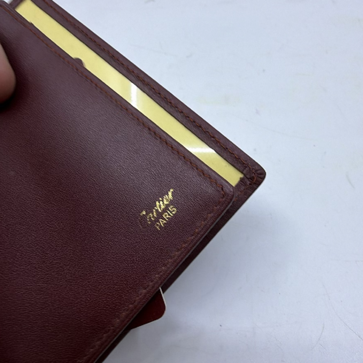 Cartier Must de Cartier Burgundy Leather Passport Holder