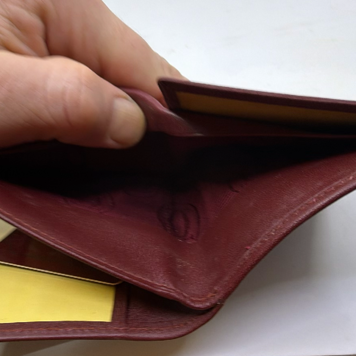 Cartier Must de Cartier Burgundy Leather Passport Holder