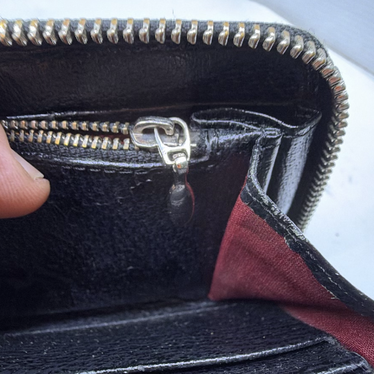 Bvlgari Bvlgari Logo Zip Around Black Canvas Wallet