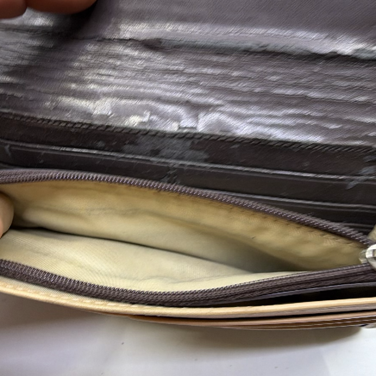 Coach Signature C Flap Brown Coated Canvas Wallet