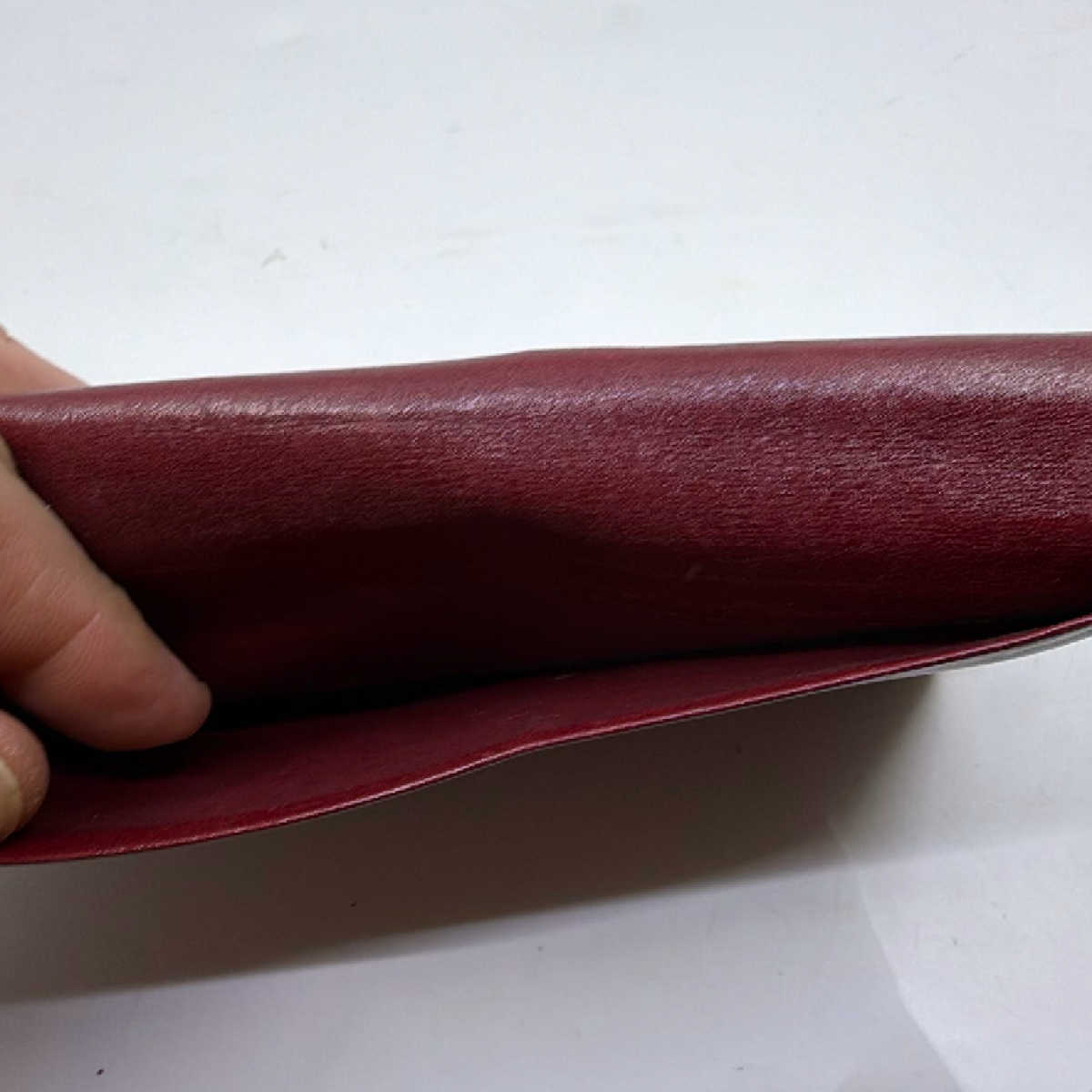 Hanae Mori Embossed Butterfly Burgundy Leather Wallet
