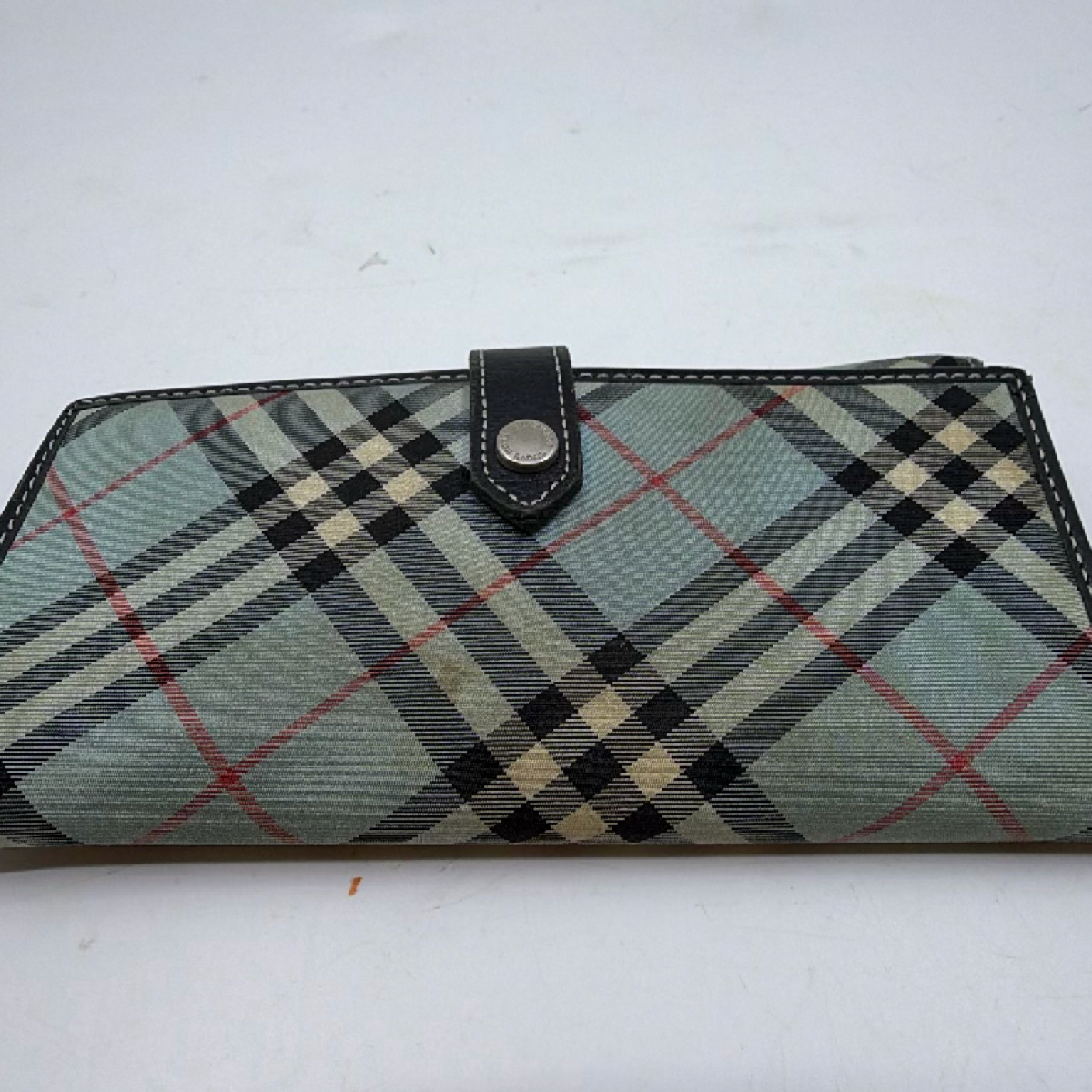 Burberry Continental Blue Nova Check Canvas Wallet