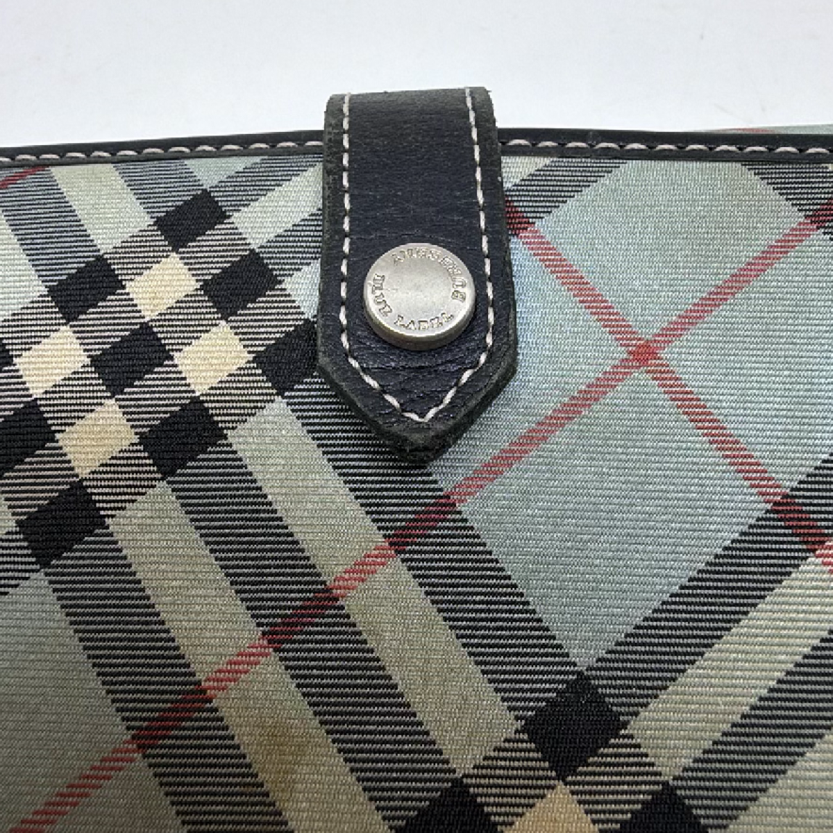 Burberry Continental Blue Nova Check Canvas Wallet
