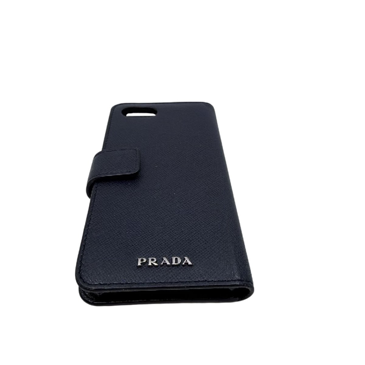 Prada Saffiano Folio Blue Saffiano Leather Phone Case