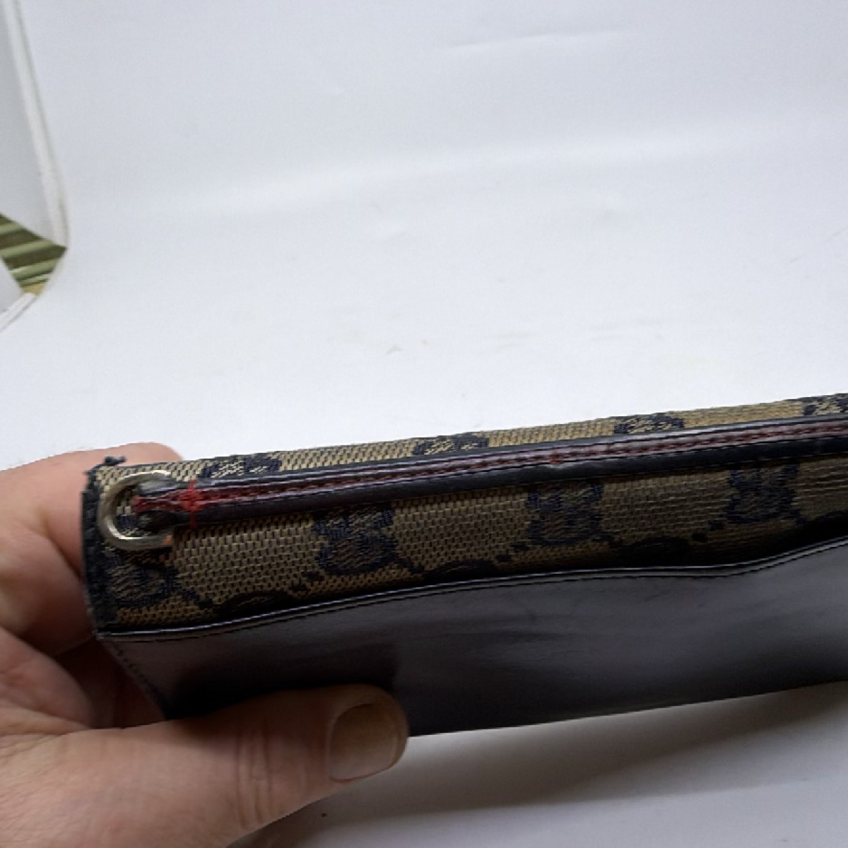 Gucci Continental Flap Black GG Monogram Canvas Leather Wallet